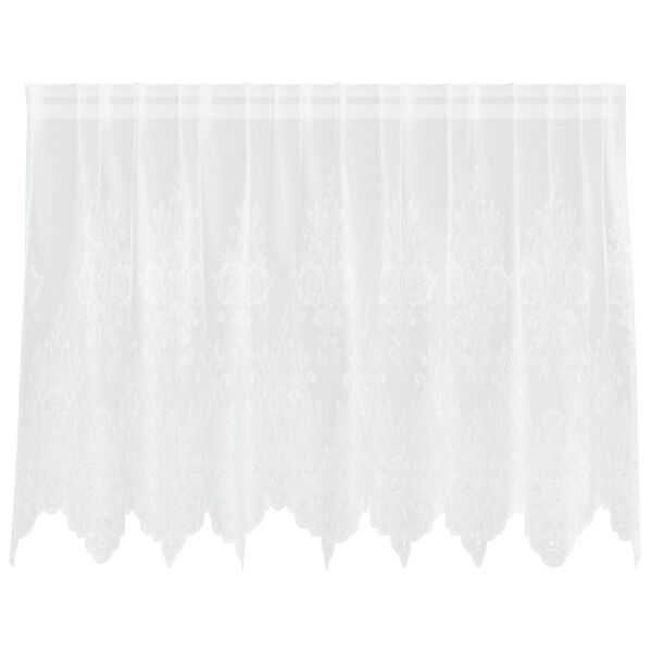 vidaXL Rideau en Dentelle avec des rideaux Blanc 80 x 200 cm Polyester
