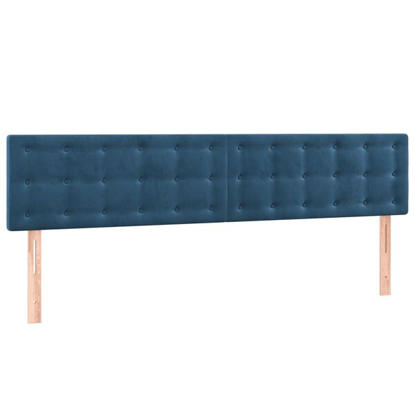 vidaXL Têtes de lit 2 pcs Bleu foncé 100x5x78/88 cm Velours