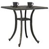 vidaXL Table de jardin bronze 53x53x53 cm aluminium coulé