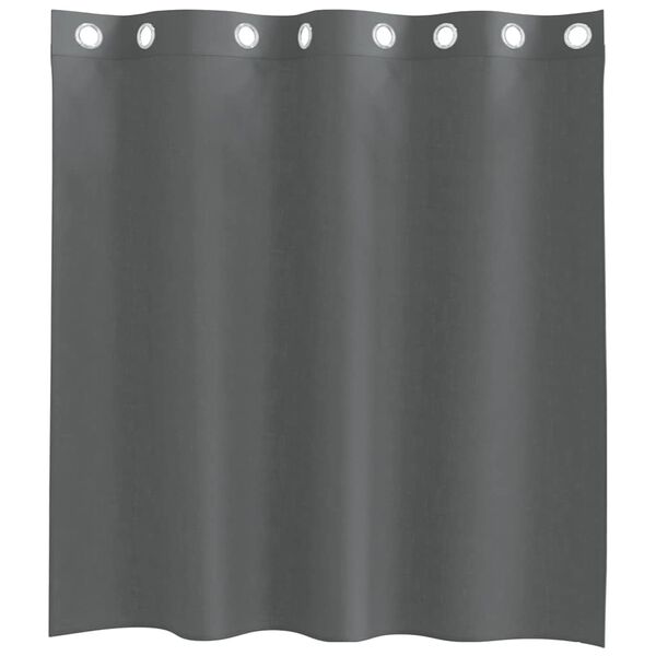 vidaXL Rideaux en voile avec &oelig;illets 2 pcs gris fonc&eacute; 140x140 cm