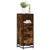 vidaXL Armoire de bain ch&ecirc;ne fum&eacute; 35x37,5x100cm bois d'ing&eacute;nierie