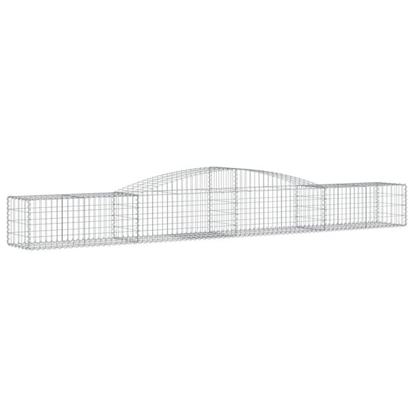vidaXL Paniers à gabions arqués 25 pcs 400x50x40/60 cm Fer galvanisé