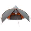 vidaXL Tente Teepee 7-Personnes Gris et orange 600 x 600 x 347 cm