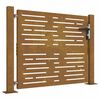 vidaXL Portail de jardin 100x75 cm en acier Corten, design carr&eacute;
