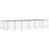 vidaXL Cage animaux de compagnie &agrave; 28 panneaux et porte Noir 35x35 cm