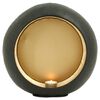 Lesli Living Bougeoir rond en forme d&rsquo;&oelig;uf 28,5x9,5x27,5 cm