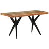 vidaXL Table &agrave; manger 140x70x76 cm Bois de r&eacute;cup&eacute;ration massif