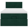 vidaXL Cadre de lit ottoman avec matelas vert fonc&eacute; 100x200 cm velours