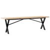 vidaXL Table basse cadre en X 160x40x45,5 cm bois de pin massif acier