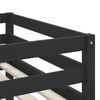 vidaXL Lit mezzanine enfants avec rideaux sans matelas rose 90x190 cm