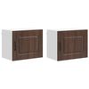 vidaXL Panneau de lave-vaisselle Kalmar 2 pc Ch&ecirc;ne brun