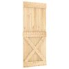 vidaXL Porte coulissante NARVIK Naturel et noir 85 x 210 cm (213,5 cm)