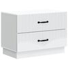 vidaXL Cabinet de chevet Blanc 62 x 34,5 x 44,5 cm Bois d'ing&eacute;nierie