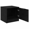 vidaXL Armoire de lit avec tiroir 2 pcs Ch&ecirc;ne noir 40 x 39 x 40cm
