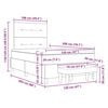 vidaXL Lit &agrave; ressorts avec matelas Noir 120 x 200 cm Velours