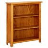 vidaXL Biblioth&egrave;que &agrave; 3 &eacute;tag&egrave;res 70 x 22,5 x 82cm Bois de ch&ecirc;ne massif