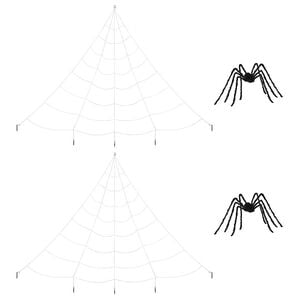 vidaXL D&eacute;coration d'araign&eacute;e d'Halloween avec toiles 2 pc 200 cm
