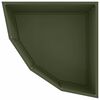 vidaXL Jardinière d'Angle Vert olive 60 x 60 x 35 cm Acier