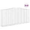 vidaXL Paniers &agrave; gabions arqu&eacute;s 10 pcs 400x50x180/200 cm Fer galvanis&eacute;