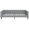 vidaXL Lit de jour avec matelas gris clair 90x190 cm tissu
