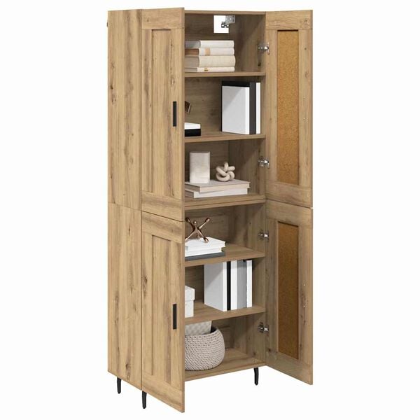 vidaXL Haut Armoire 2 pcs Ch&ecirc;ne artisanal Bois d'ing&eacute;nierie