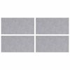 vidaXL Nez de marche 4 pc 50 x 25 cm Argent&eacute; Aluminium Rectangulaire