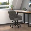 vidaXL Chaise pivotante de bureau Gris fonc&eacute; Velours