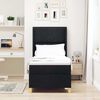 vidaXL Lit à ressorts avec matelas Noir 80 x 200 cm tissu