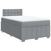 vidaXL Sommier &agrave; lattes de lit avec matelas Gris clair 120x200cm Tissu