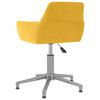 vidaXL Chaise pivotante de salle &agrave; manger Jaune Velours