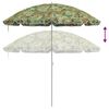 vidaXL Parasol de plage Vert 263 x 263 x 272 cm Polyester et métal