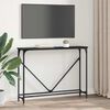 vidaXL Table console Ch&ecirc;ne noir 102 x 23 x 75 cm Bois d'ing&eacute;nierie