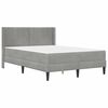 vidaXL Cadre de lit avec matelas Gris clair 140 x 200 cm Velours