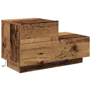 vidaXL Cabinet de chevet avec tiroir Bois ancien 70 x 36 x 40,5 cm
