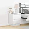 vidaXL Cabinet de chevet avec tiroir 2 pcs Blanc 39 x 34,5 x 50 cm