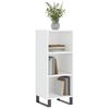 vidaXL Buffet blanc brillant 34,5x32,5x90 cm bois d'ing&eacute;nierie