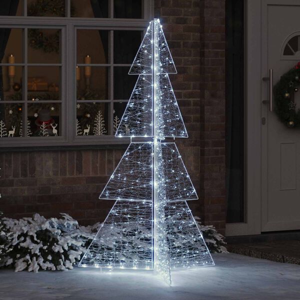 vidaXL Sapin de Noël avec 240 LED Blanc Froid 180 cm Acrylique