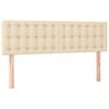 vidaXL T&ecirc;te de lit &agrave; LED Cr&egrave;me 144x5x78/88 cm Tissu