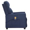 vidaXL Fauteuil de massage Bleu Tissu