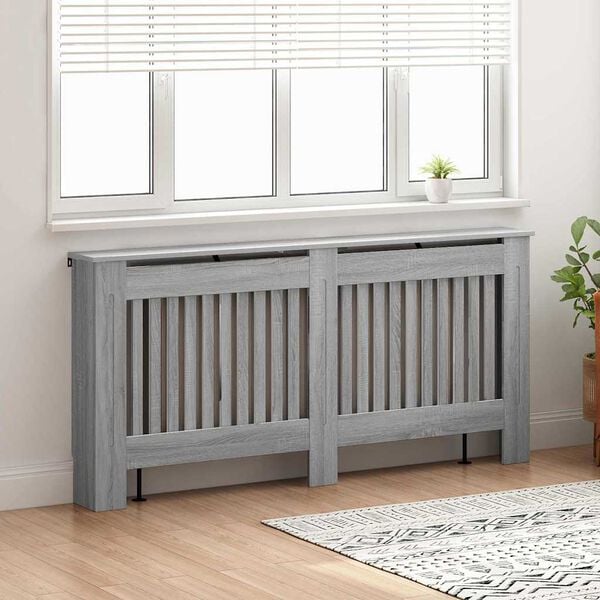 vidaXL Cache-Radiateur Gris Sonoma 172 x 19 x 81,5 cm