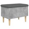 vidaXL Banc de rangement gris b&eacute;ton 62x42x46 cm bois d'ing&eacute;nierie