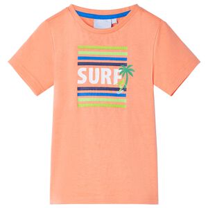 T-shirt pour enfants orange n&eacute;on 128