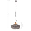 vidaXL Lampe suspendue industrielle Gris Fer et bois solide 40 cm E27