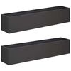 vidaXL Cache-pot de jardin 2 pc Noir 100 x 20 x 20 cm