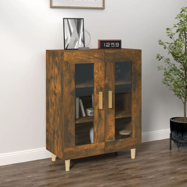 vidaXL Buffet ch&ecirc;ne fum&eacute; 69,5x34x90 cm bois d'ing&eacute;nierie