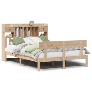 vidaXL Lit biblioth&egrave;que sans matelas 150x200 cm bois massif de pin