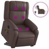 vidaXL Fauteuil inclinable de massage &eacute;lectrique marron similicuir