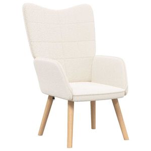 vidaXL fauteuil Cr&egrave;me 62 x 67 x 95,5 cm Tissu Sherpa