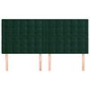 vidaXL T&ecirc;te de lit Vert fonc&eacute; 160x5x118/128 cm Velours