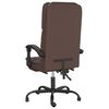 vidaXL Fauteuil de massage inclinable de bureau Marron Similicuir